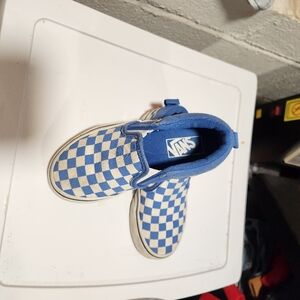 Vans Youth Blue Checkered Shoes Size 11